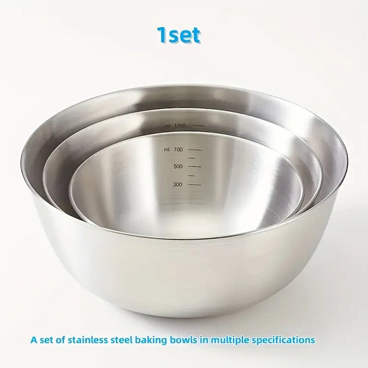 3pcs Stainless Steel Mixing Bowl Set