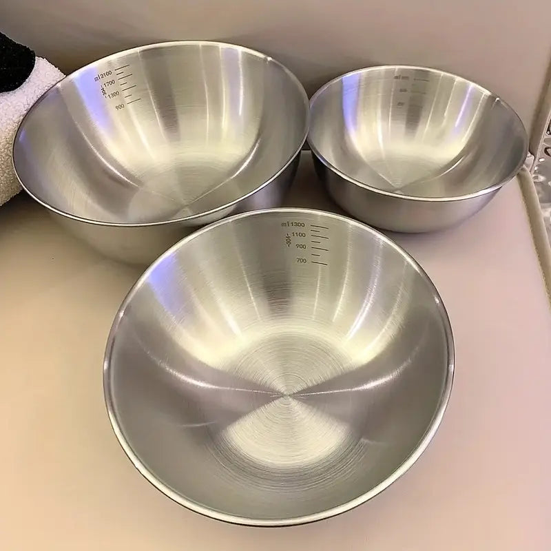 3pcs Stainless Steel Mixing Bowl Set