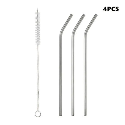 4pcs Stainless Steel Straws