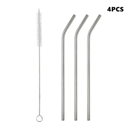 4pcs Stainless Steel Straws