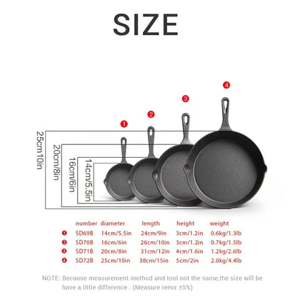 4pcs Cast Iron Skillet Set