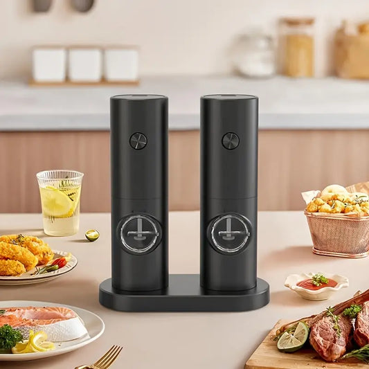 Automatic Electric Salt and Pepper Grinder Set