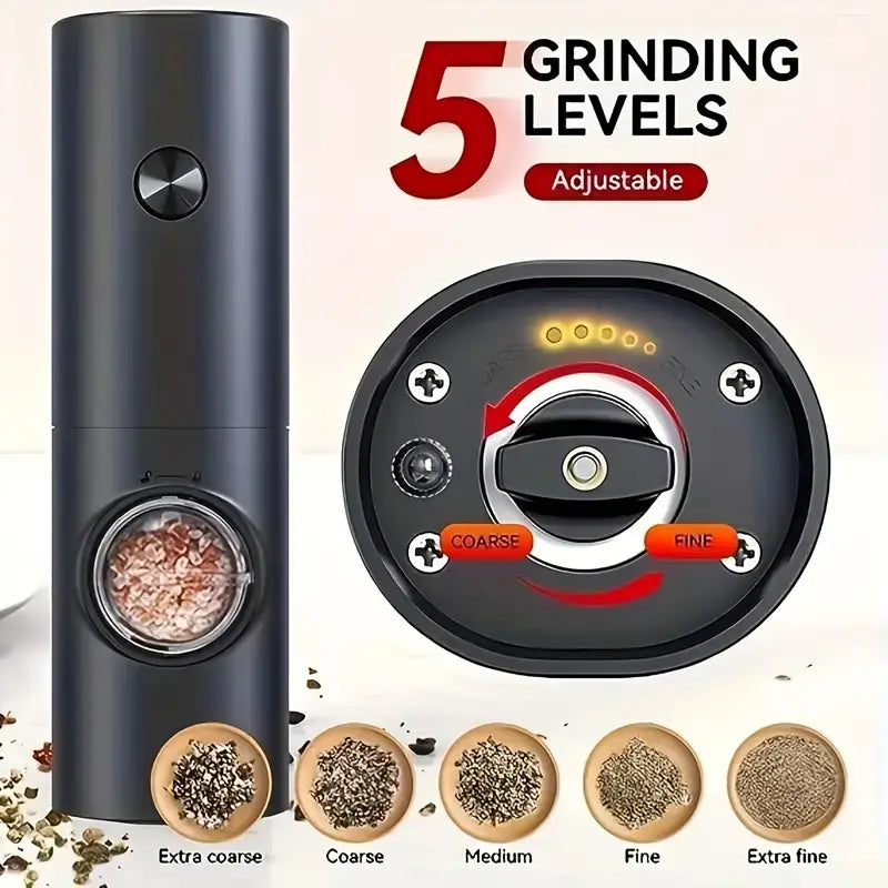Automatic Electric Salt and Pepper Grinder Set
