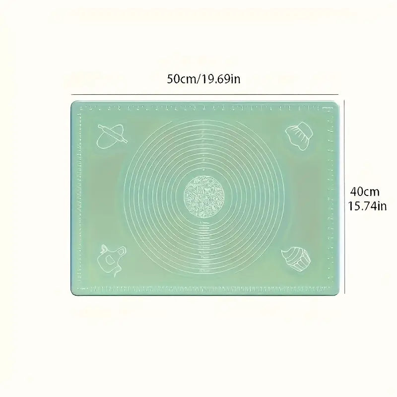 Non-Stick BPA-Free Extra-Thick Silicone Pastry Mat 19.7x15.7"