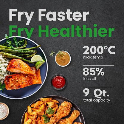Rayswitch 9L Dual Air Fryer Oven with Auto Setting