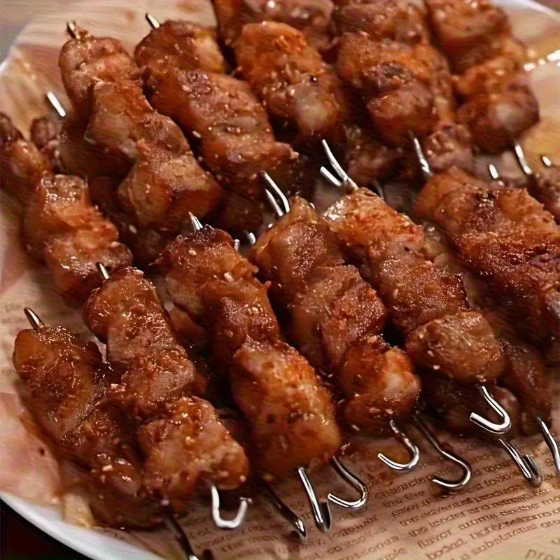 Stainless Steel Vertical BBQ Grill with 12/24 Skewers