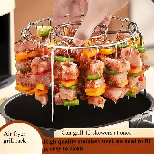 Stainless Steel Vertical BBQ Grill with 12/24 Skewers