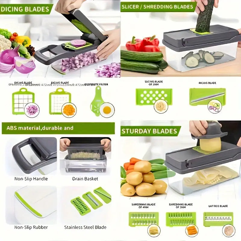 16-in-1 Vegetable and Onion Chopper