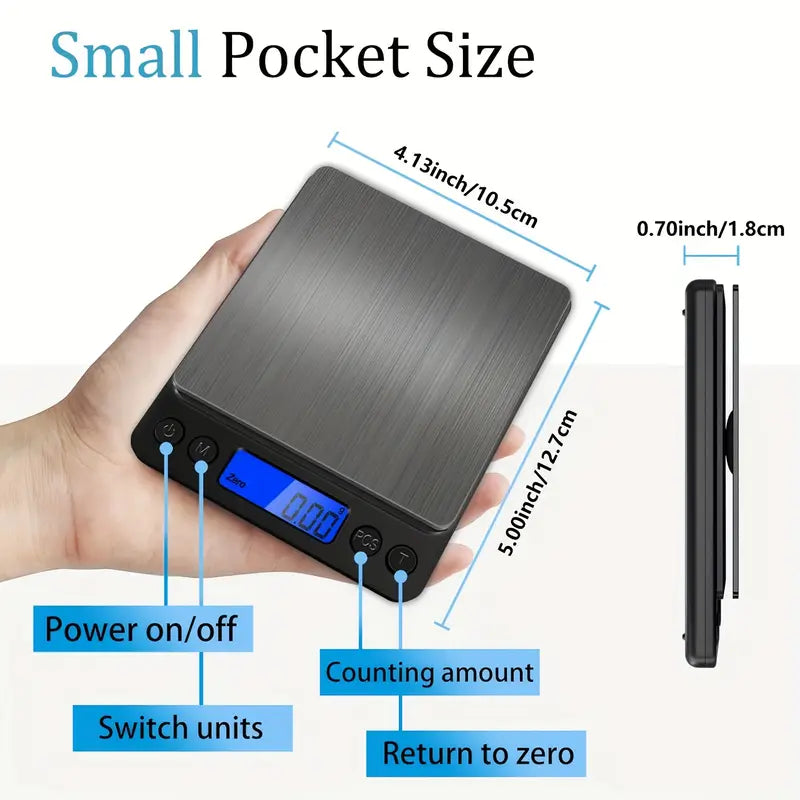 1pc Gram sized small digital food scale