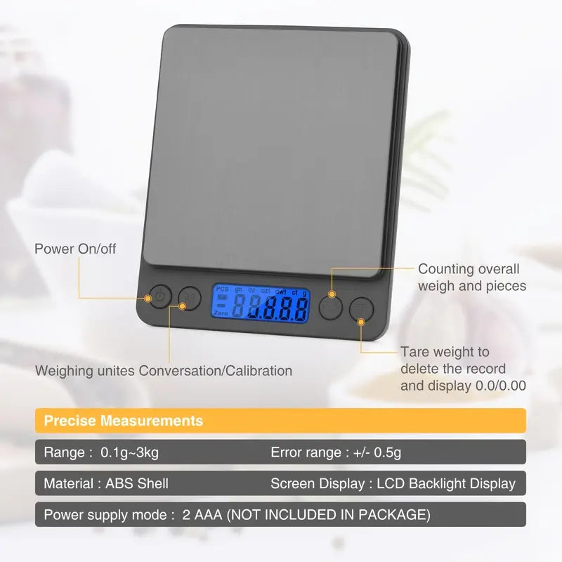 1pc Gram sized small digital food scale