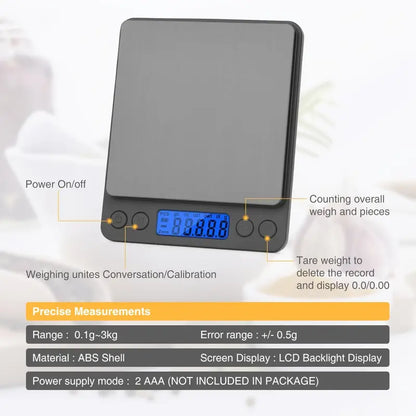 1pc Gram sized small digital food scale