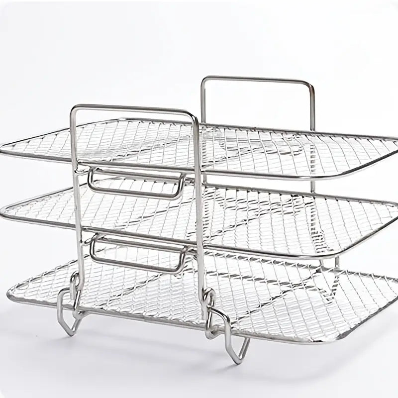 Heavy-Duty Commercial & Home Air Fryer Grill - 304 Stainless Steel Multi-Layer Rack